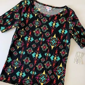 Lularoe Gigi Top Cute black bright